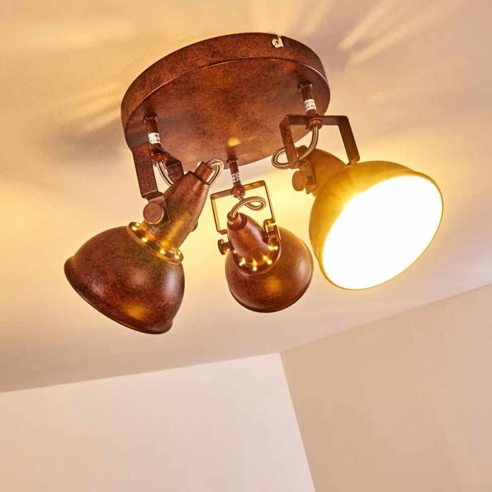 Plafonnier Tina Rouille, 3 Lumieres
