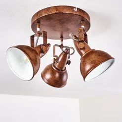 Plafonnier Tina Rouille, 3 Lumieres