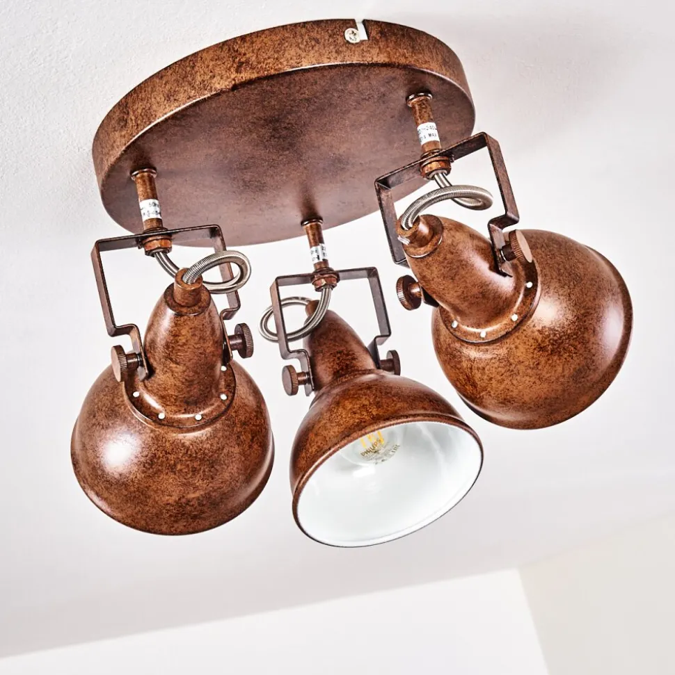 Plafonnier Tina Rouille, 3 Lumieres