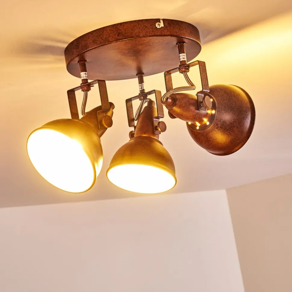 Plafonnier Tina Rouille, 3 Lumieres