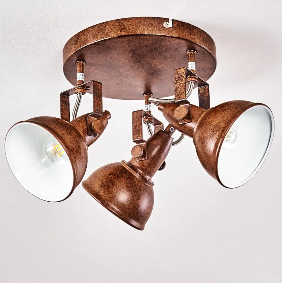 Plafonnier Tina Rouille, 3 Lumieres