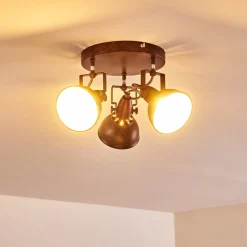 Plafonnier Tina Rouille, 3 Lumieres