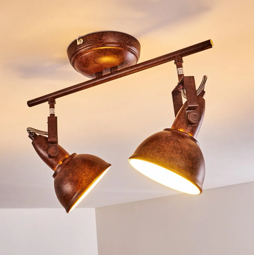 Plafonnier Tina Rouille, 2 Lumieres