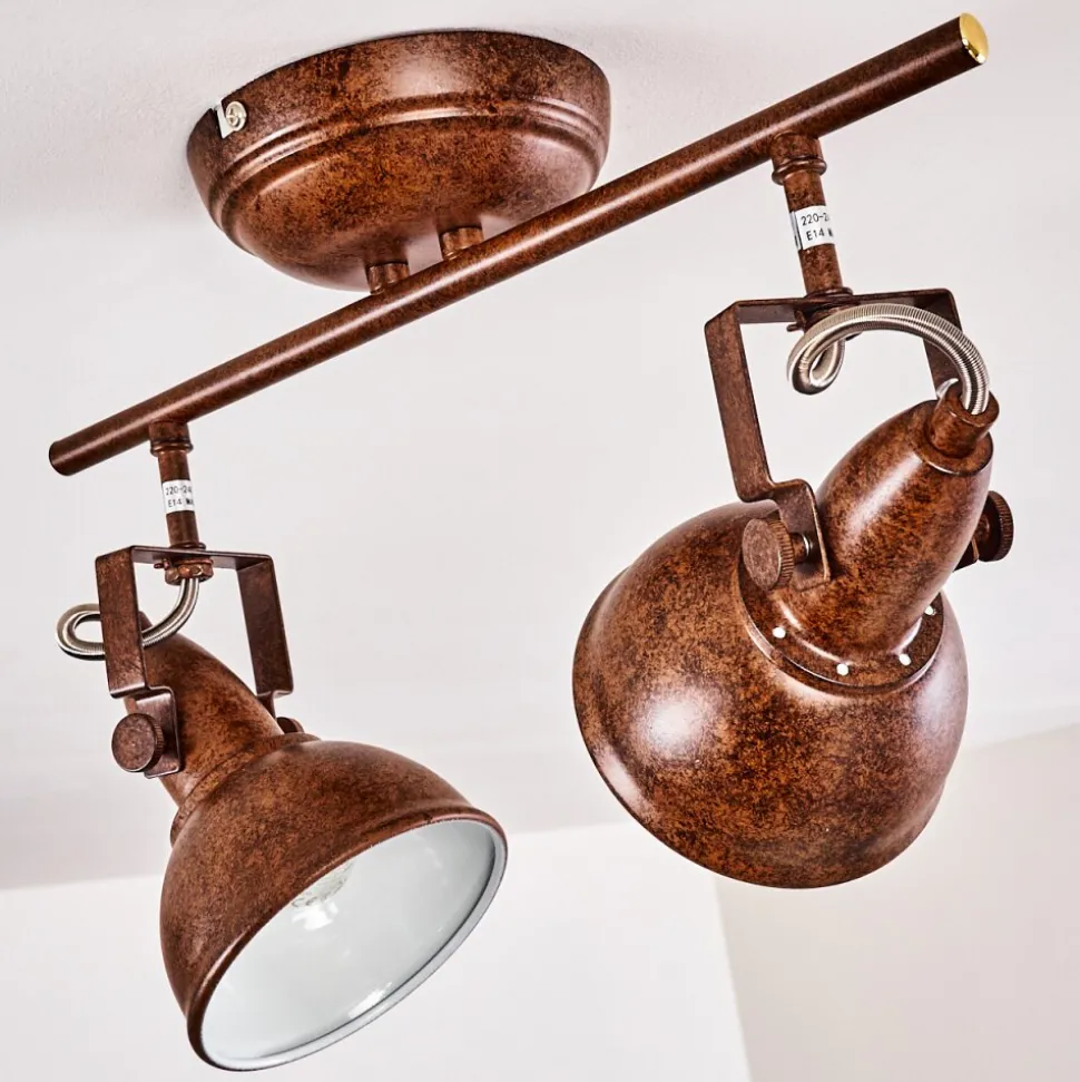 Plafonnier Tina Rouille, 2 Lumieres