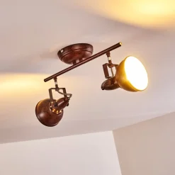 Plafonnier Tina Rouille, 2 Lumieres