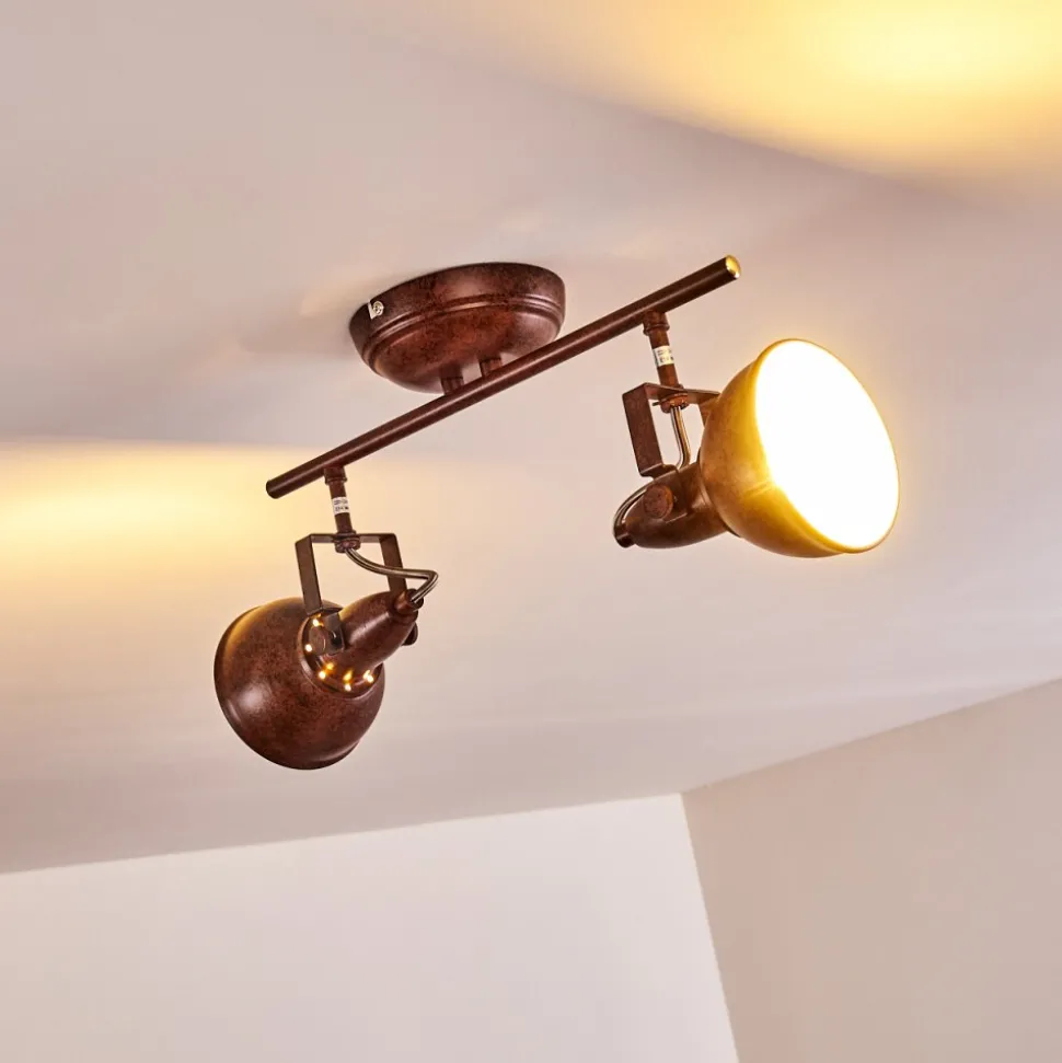 Plafonnier Tina Rouille, 2 Lumieres