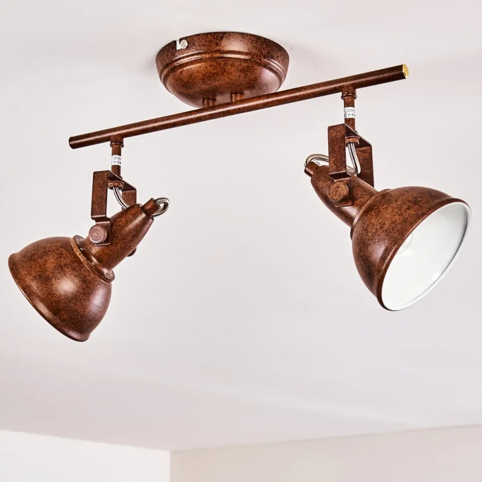 Plafonnier Tina Rouille, 2 Lumieres