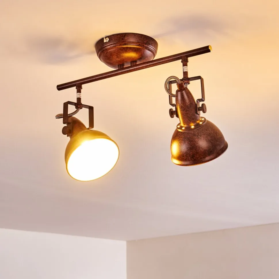 Plafonnier Tina Rouille, 2 Lumieres