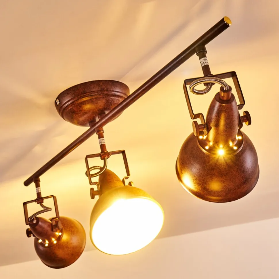 Plafonnier Tina Rouille, 3 Lumieres