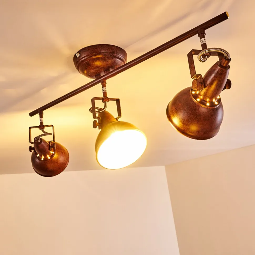 Plafonnier Tina Rouille, 3 Lumieres