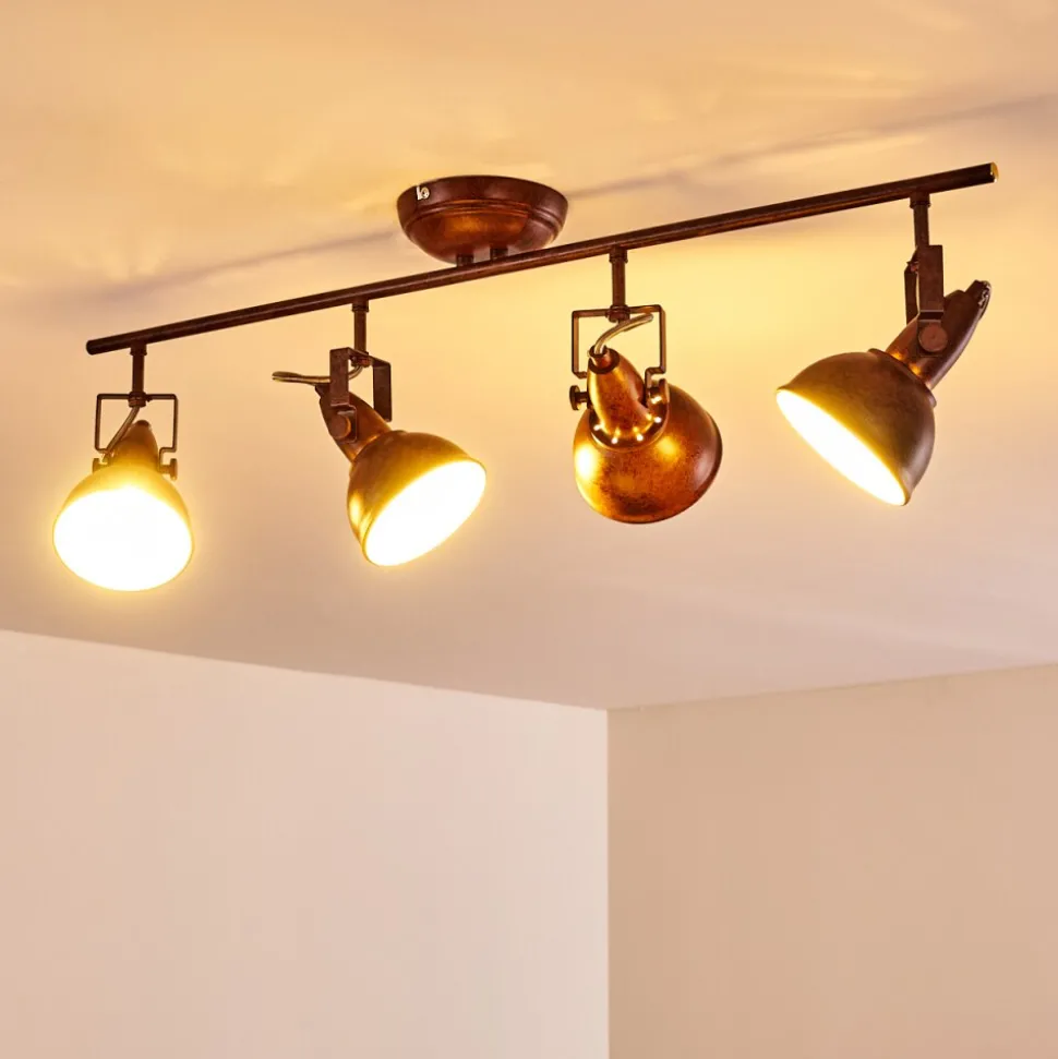 Plafonnier Tina Rouille, 4 Lumieres