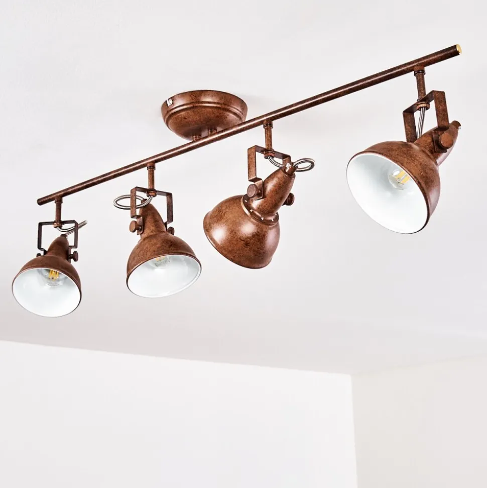 Plafonnier Tina Rouille, 4 Lumieres
