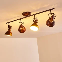 Plafonnier Tina Rouille, 4 Lumieres