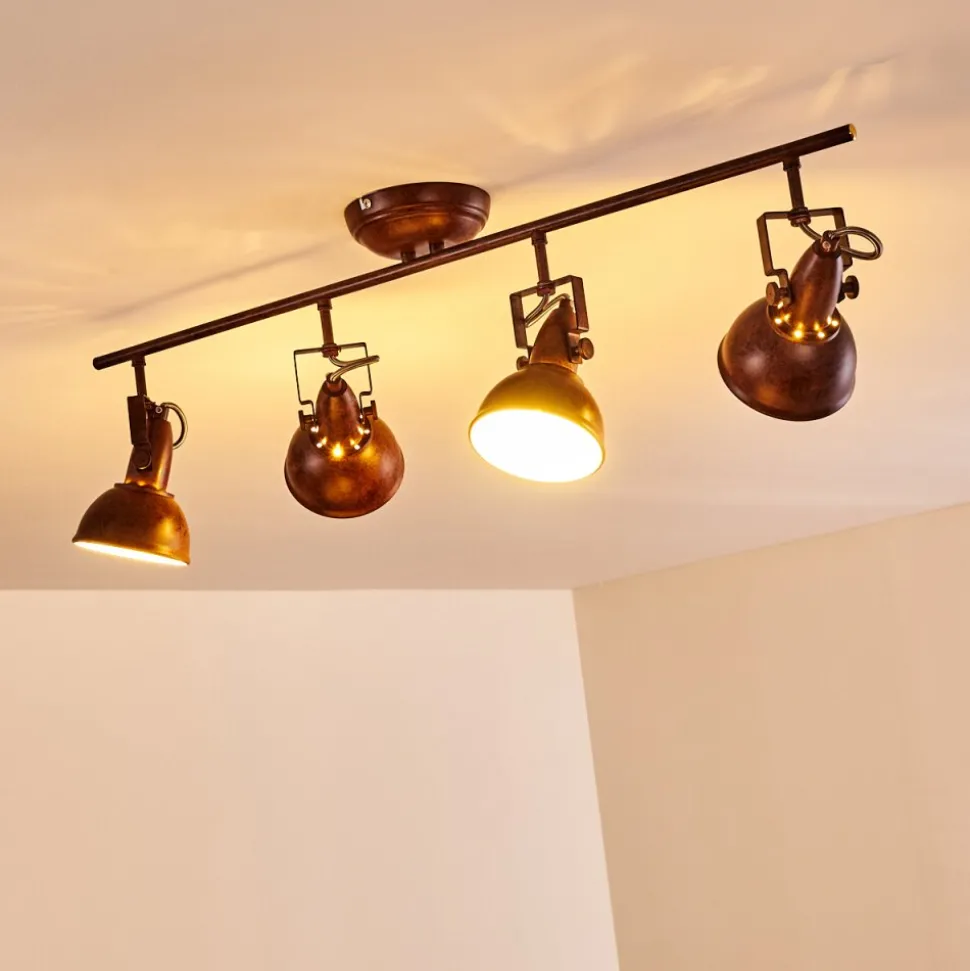 Plafonnier Tina Rouille, 4 Lumieres