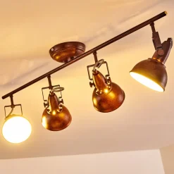 Plafonnier Tina Rouille, 4 Lumieres