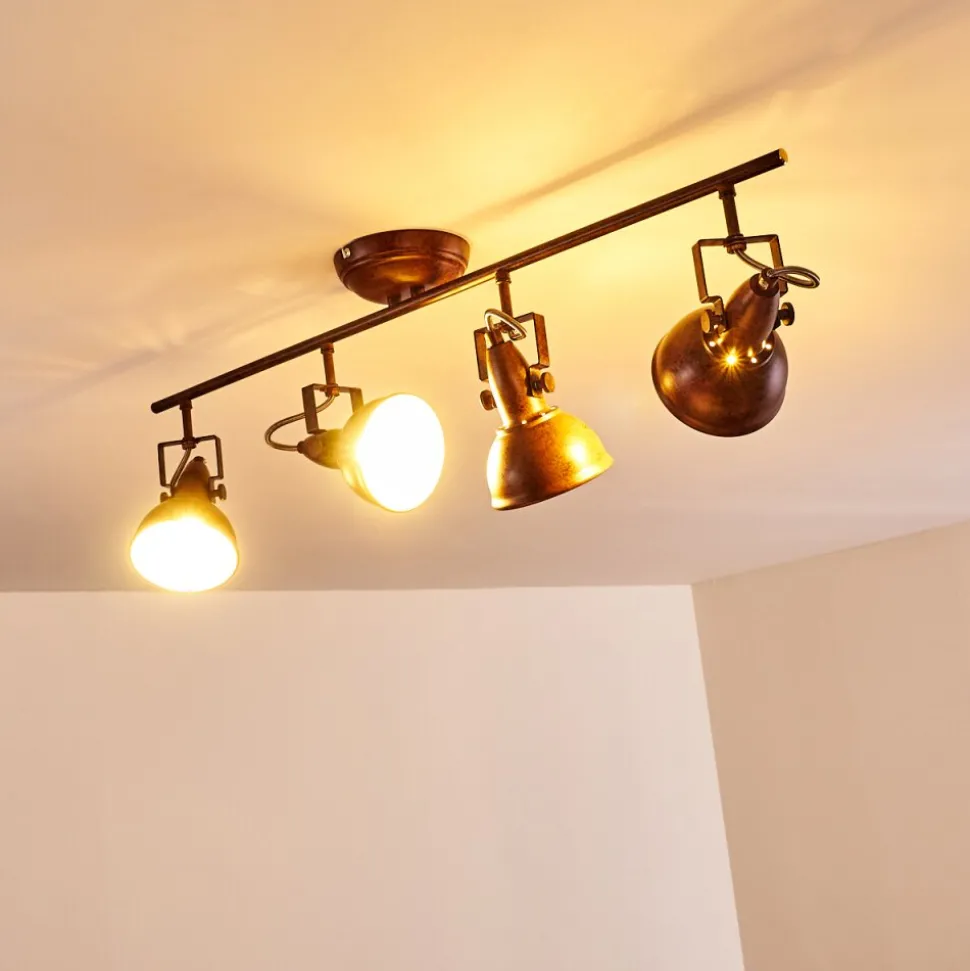 Plafonnier Tina Rouille, 4 Lumieres