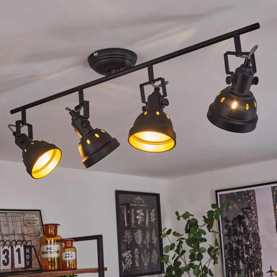 Plafonnier Tita Noir, 4 Lumieres