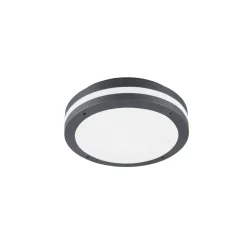 Plafonnier Trio Piave Led Anthracite, 1 Lumiere, Detecteur De Mouvement