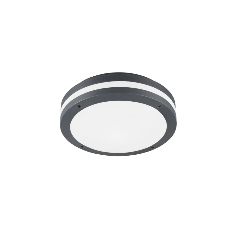 Plafonnier Trio Piave Led Anthracite, 1 Lumiere, Detecteur De Mouvement