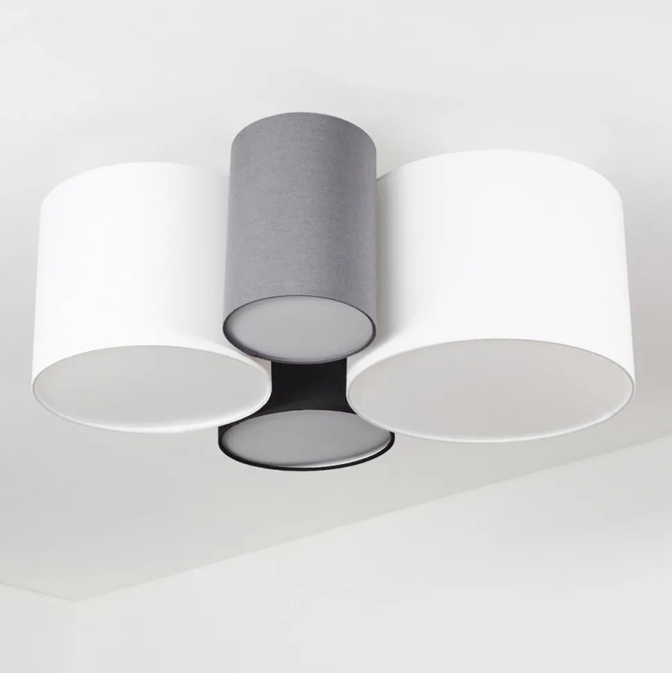 Plafonnier Trisett Gris, Noir, Blanc, 4 Lumieres