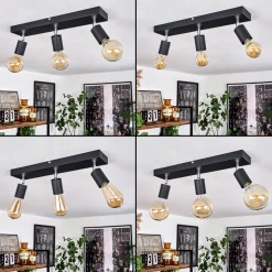 Plafonnier Tulla Noir, 3 Lumieres