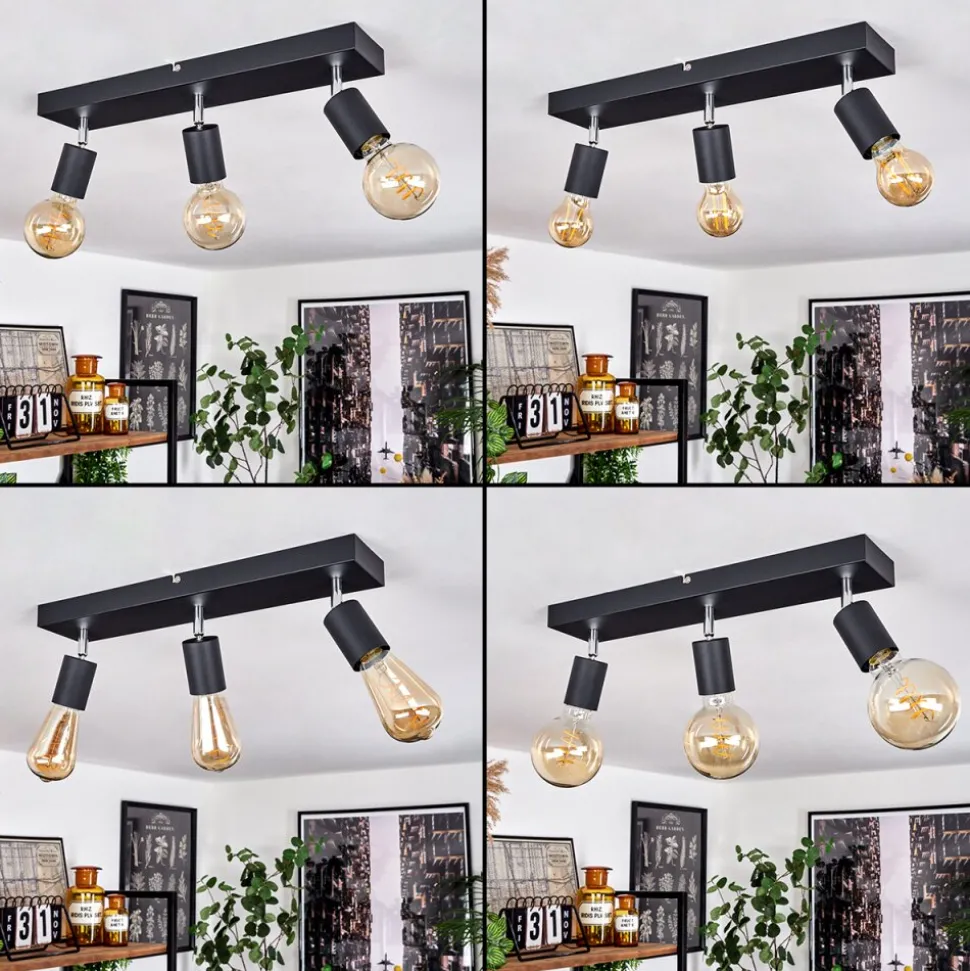 Plafonnier Tulla Noir, 3 Lumieres