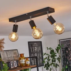 Plafonnier Tulla Noir, 3 Lumieres