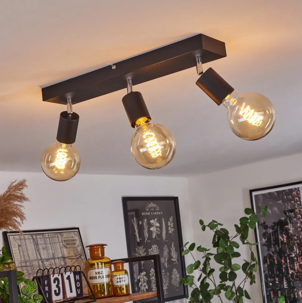 Plafonnier Tulla Noir, 3 Lumieres