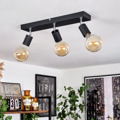 Plafonnier Tulla Noir, 3 Lumieres
