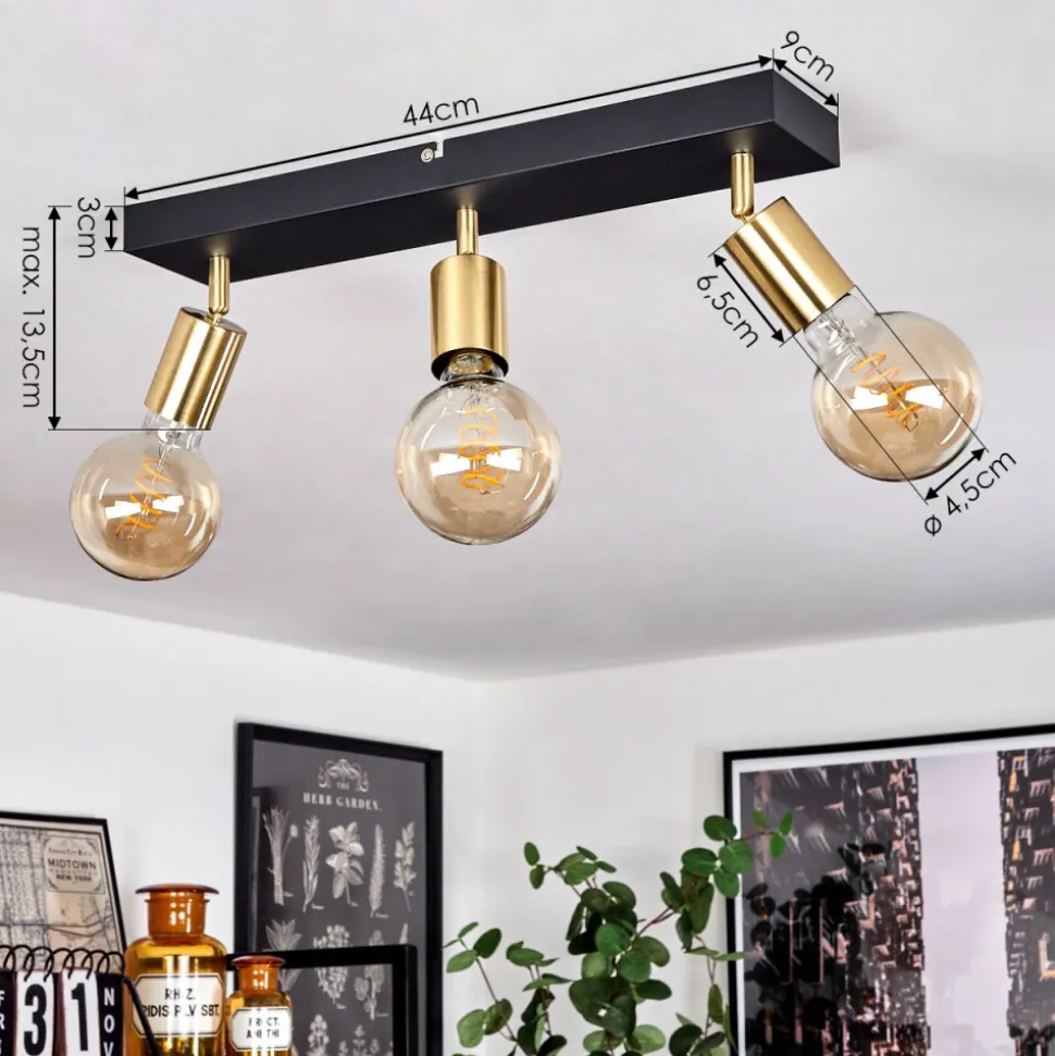 Plafonnier Tulla Noir, 3 Lumieres