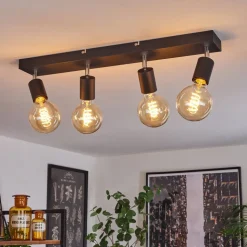 Plafonnier Tulla Noir, 4 Lumieres