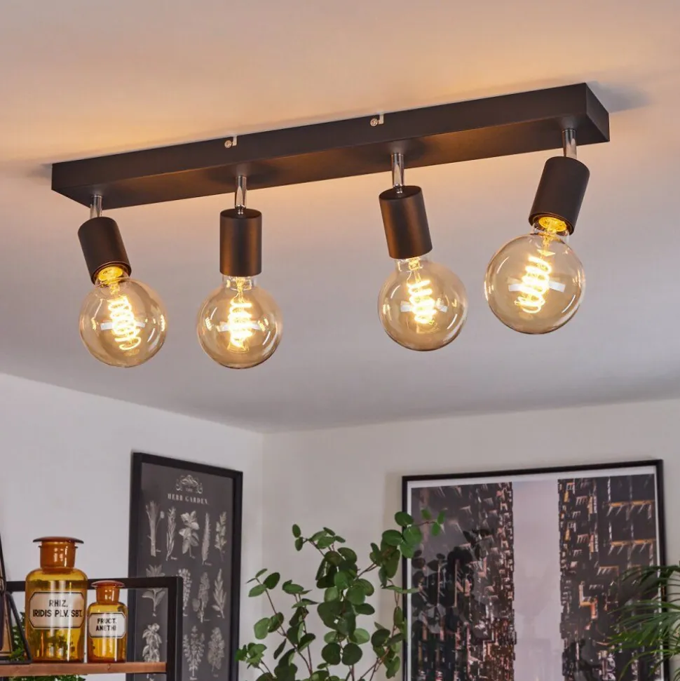 Plafonnier Tulla Noir, 4 Lumieres