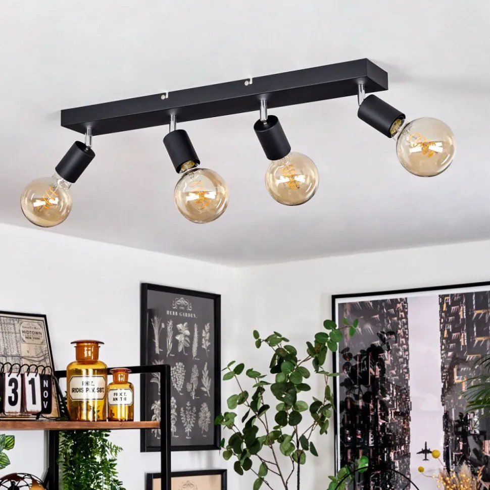 Plafonnier Tulla Noir, 4 Lumieres