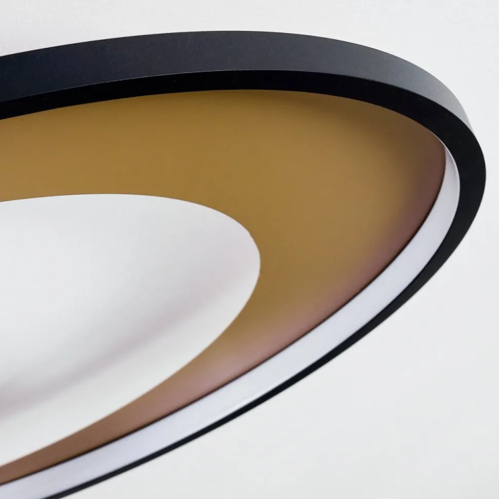 Plafonnier Tuzik Led Or, Noir, 1 Lumiere