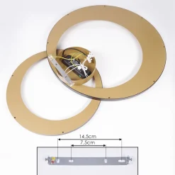 Plafonnier Tuzik Led Or, Noir, 1 Lumiere