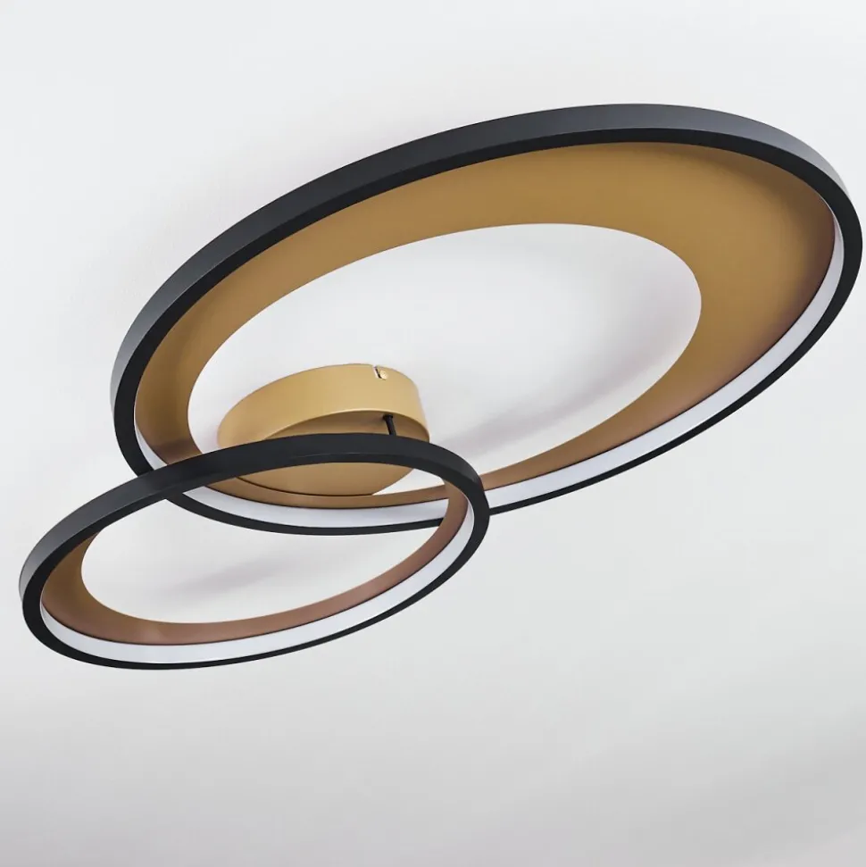 Plafonnier Tuzik Led Or, Noir, 1 Lumiere