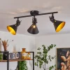 Plafonnier Upiano Chrome, Noir, 3 Lumieres