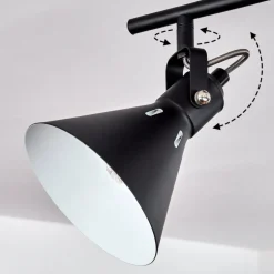 Plafonnier Upiano Noir, 2 Lumieres