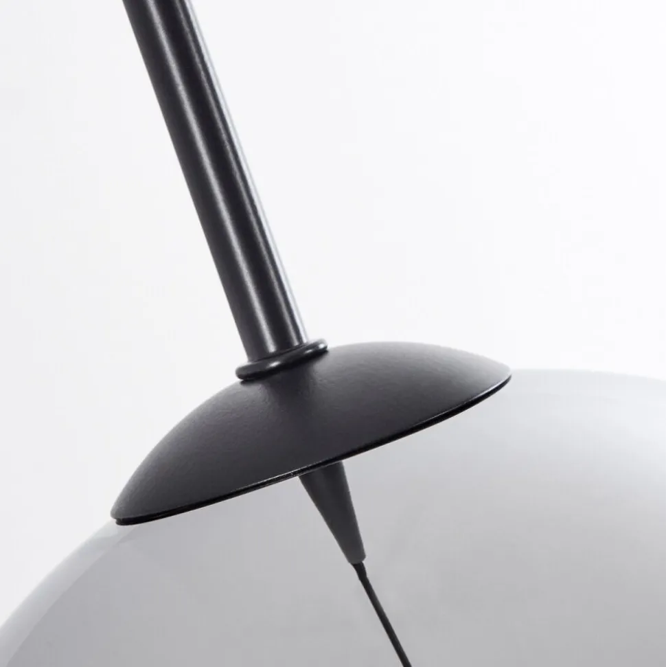 Plafonnier Verre 20 Cm Koyoto Chrome, Fume, 3 Lumieres