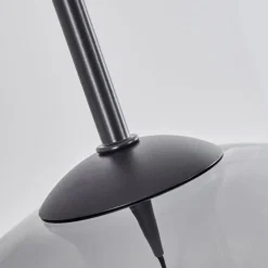 Plafonnier Verre 20 Cm Koyoto Chrome, Clair, Fume, 3 Lumieres
