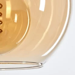 Plafonnier Verre 20 Cm Koyoto Ambre, 3 Lumieres