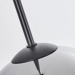 Plafonnier Verre 20 Cm Koyoto Chrome, Fume, 3 Lumieres
