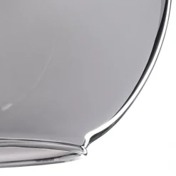 Plafonnier Verre 20 Cm Koyoto Chrome, Fume, 4 Lumieres