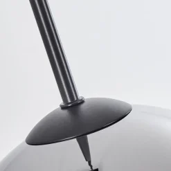 Plafonnier Verre 20 Cm Koyoto Chrome, Fume, 4 Lumieres