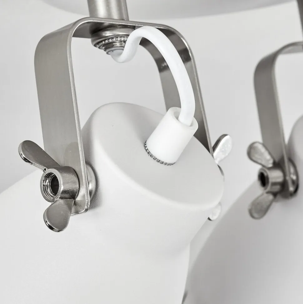 Plafonnier Vlissingen Nickel Mat, Blanc, 3 Lumieres