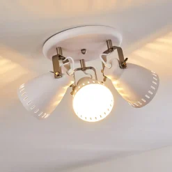 Plafonnier Vlissingen Nickel Mat, Blanc, 3 Lumieres