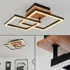 Plafonnier Walschbronn Led Brun, Couleur Bois, Noir, 1 Lumiere
