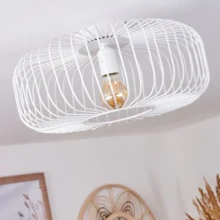 Plafonnier Wemude Blanc, 1 Lumiere