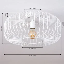 Plafonnier Wemude Blanc, 1 Lumiere