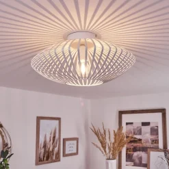 Plafonnier Wemude Blanc, 1 Lumiere